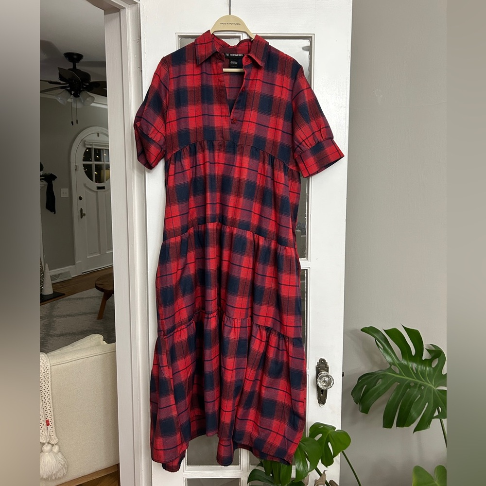 Plaid maxi dress